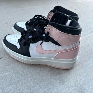 Jordan Women's High-Top Sneakers in Black, White & Pink